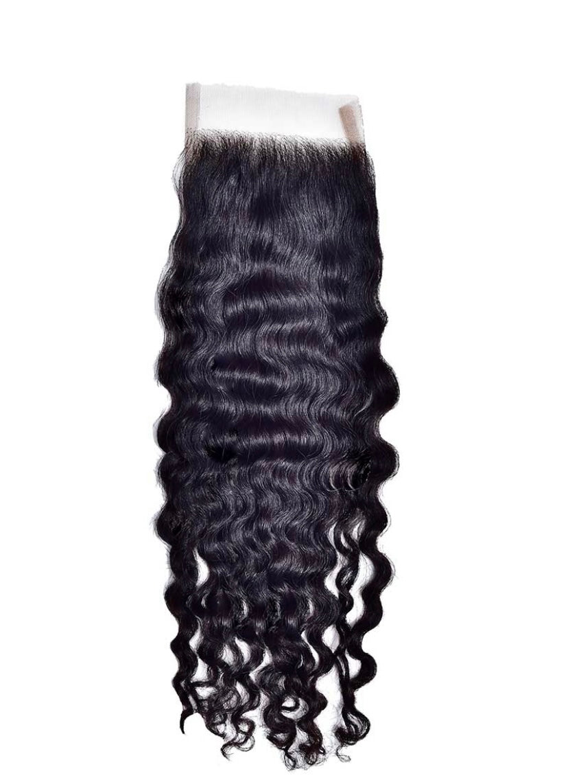 Cambodian Curly Wave 5*5 Closure (Transparent)